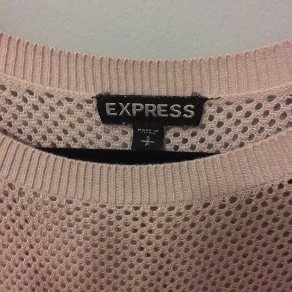 Express Rhinestone Mesh Pink Blouse Small - Picture 3 of 4